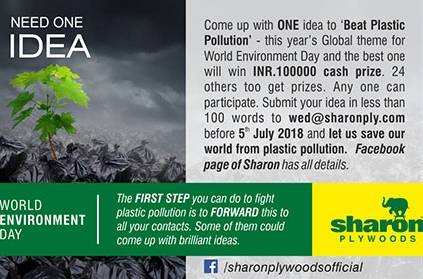 Beat plastic pollution - A CSR initiative by Sharon Plywoods