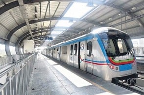 Fire breaks out at Hyderabad metro station
