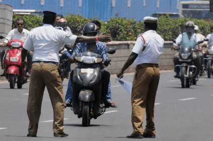 Man gets e challan for not wearing helmet while driving car
