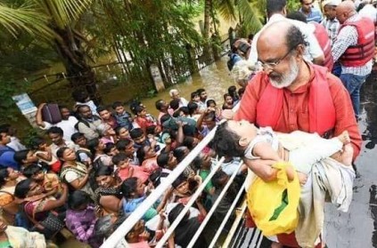 kerala FM Thomas Isaac on field to rescue people kerala Floods