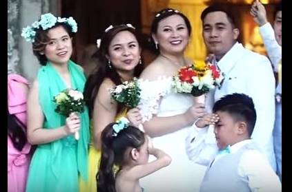 Philippines page boy kisses flower girl video goes viral