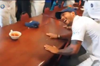 Team India celebrate their emphatic win in Dressing Room Video