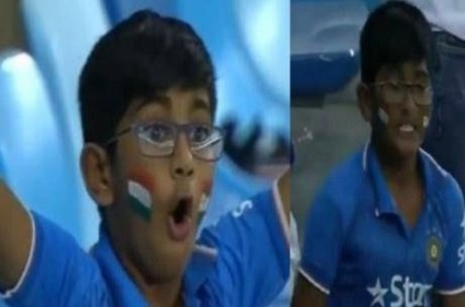 Young Fan Reacts In Agony After Dhoni For A Duck Against Hong Kong