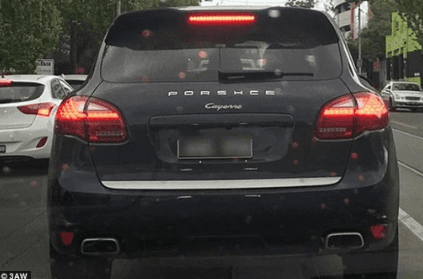 Can you spot the error on the back of this luxury car