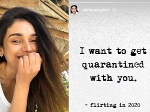 Aditi Rao Hydari's latest post about coronavirus quarantine flirting in 2020 goes viral