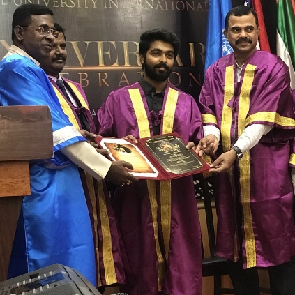 GV Prakash is awarded an honorary doctorate for social services