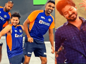 'Vaathi Coming' fever grips cricketers Ashwin, Hardik & Kuldeep! Viral Video!