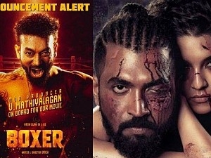 Producer Mathiyalagan makes his debut in Arun Vijay's Boxer stunning poster released