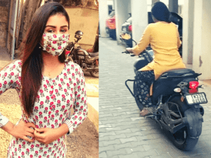 This popular Vijay TV actress stuns fans riding a bike; viral video ft Alya Manasa