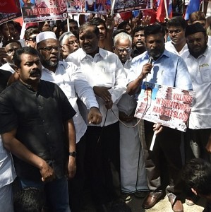 Seeman, Thirumavalavan Protests Against The Killings in Syria